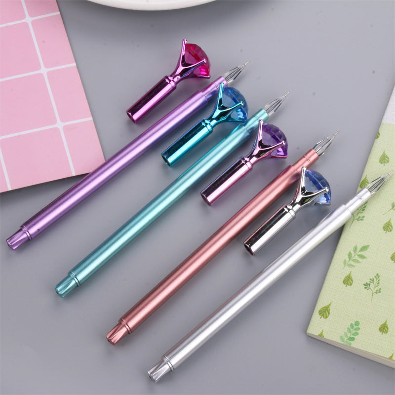 Shine  Bright Like  A Diamond Gel Pen, Multicolor Diamond Tip Black Pen,