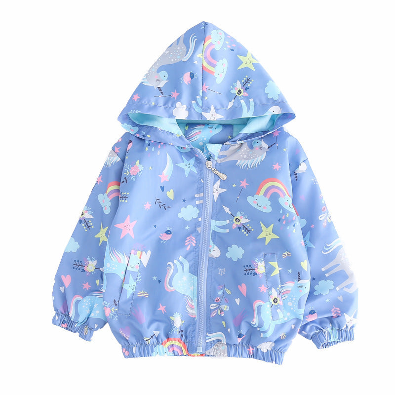Spring And Summer New Unicorn Graffiti Jackets For Children And Baby Jackets