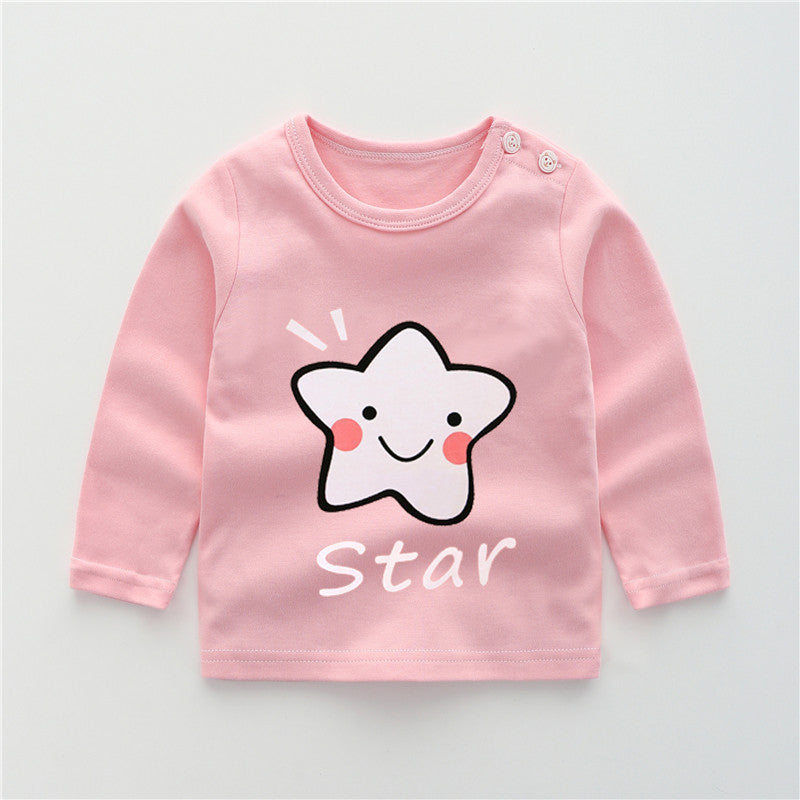 Girls' long-sleeved T-shirt bottoming shirt