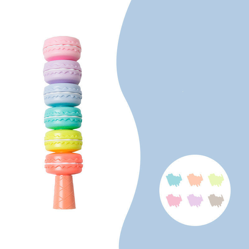 Macaraoon Goodness  Novelty Cookie Highlighter Pen Set Fluorescent Color